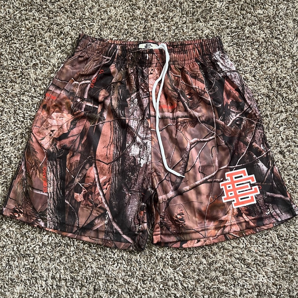 Eric Emanuel Brown Camo Athletic Shorts